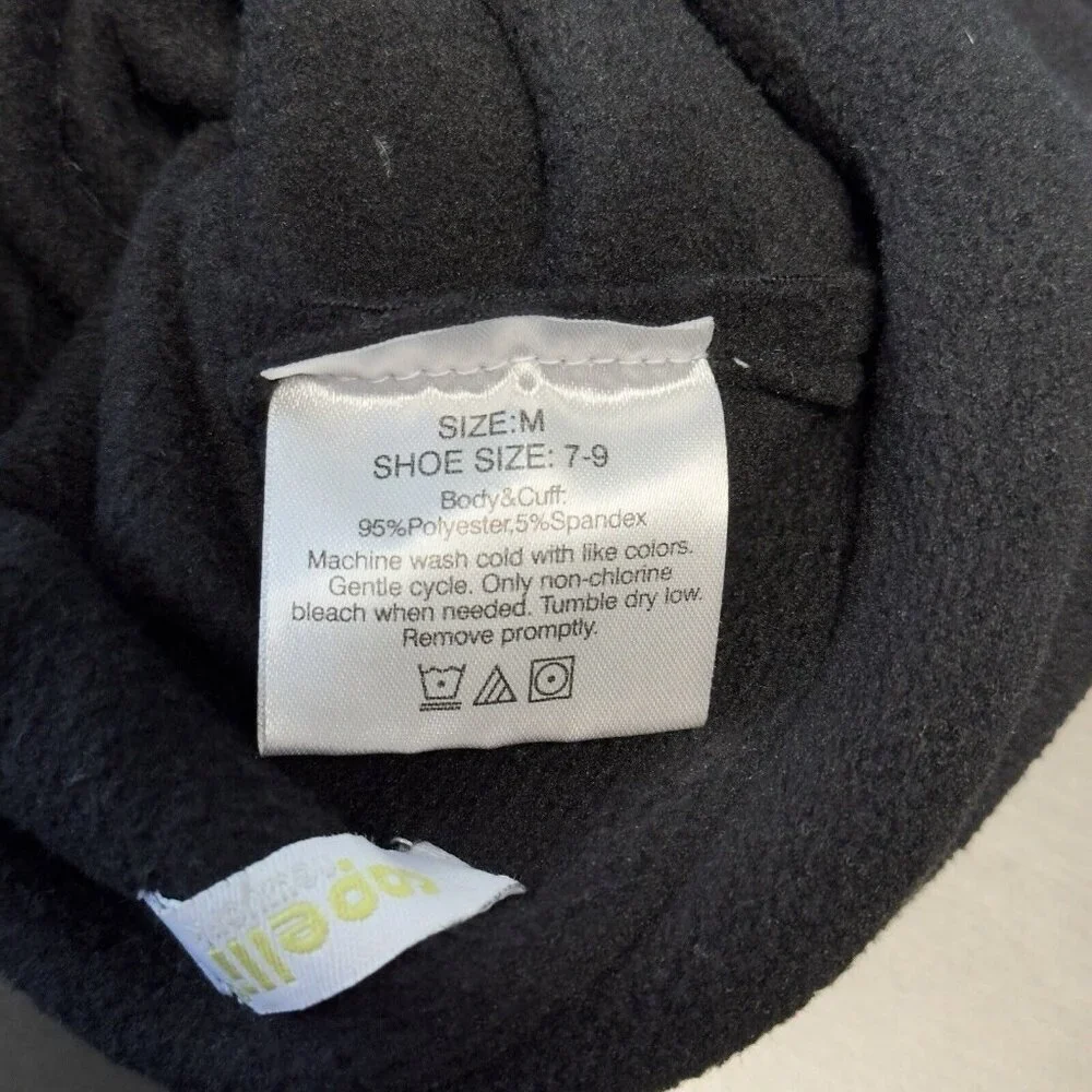 Capelli Pol Black Rain Snow Boot Fleece Insert‎ Liner Cuffed Medium 7-9